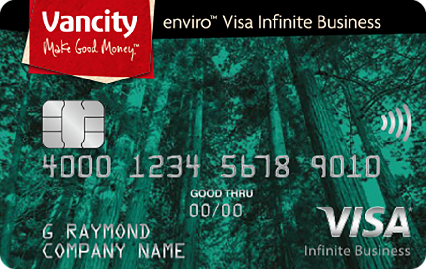 enviro™ Visa Infinite Business* card benefits